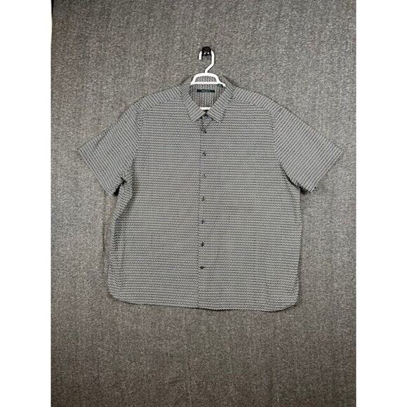 Perry Ellis Mens Geometric Print Short Sleeve Shirt Size 3X - Picture 1 of 7